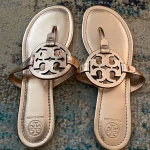 Tory Burch Miller Leather Flip Flops